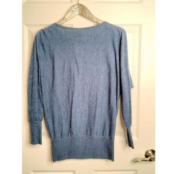 NWT The Frankie Crystal Collection Let's Talk Later Navy Blue Sweater - Picture 2 of 2